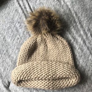 Puff ball beanie.
